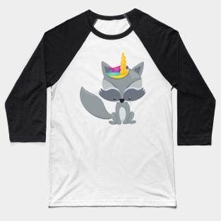 Unicorn Raccoon, Cute Raccoon, Little Raccoon Baseball T-Shirt